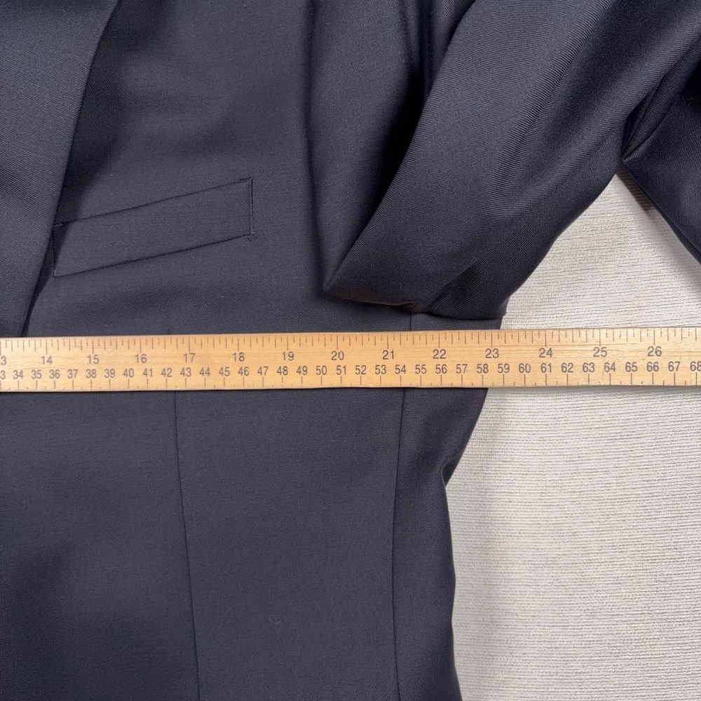Lauren Ralph Lauren Blazer Men 44L Navy Blue Wool Blend Gold Button Sport Coat - Picture 9 of 14